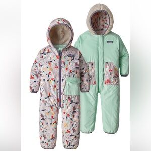 Patagonia Reversible Puffball baby bunting 12-18 mo